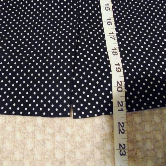 The Limited Polka Dot Stretch Pencil Skirt 2 Minimalist Office Retro Black White - Picture 8 of 8